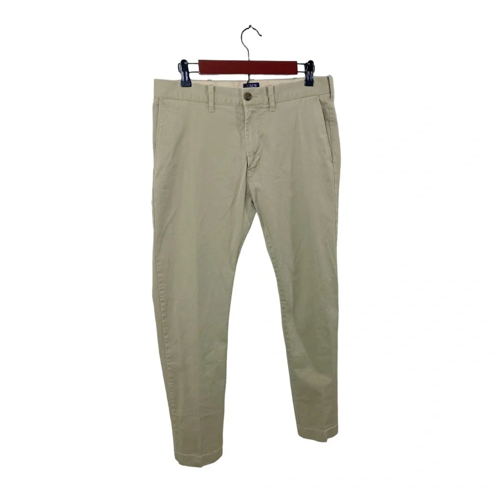 J.Crew Flex Driggs Tan Khaki Chino Pants Men's 31 x 30 Flat Front